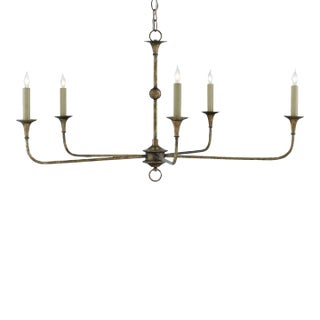 Currey & Company Nottaway Bronze Small Chandelier For Sale