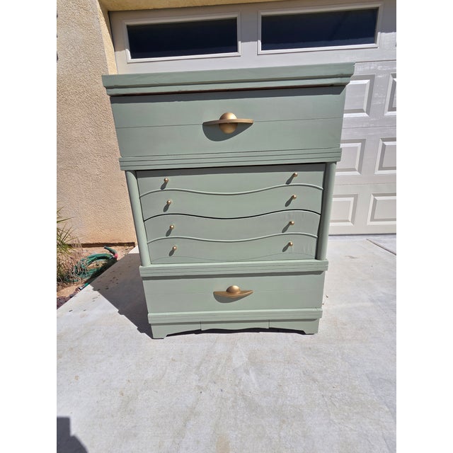 2000 - 2009 ✨ Refinished Vintage Dresser – Modern Sage Green ✨ For Sale - Image 5 of 5