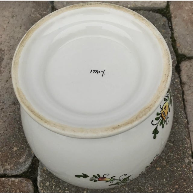 White Vintage Italian Ceramic Vase For Sale - Image 8 of 9