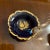 Mid-Century Modern Mid 20th Century Cobalt & Gold Limoges Ring Dish For Sale - Image 3 of 5