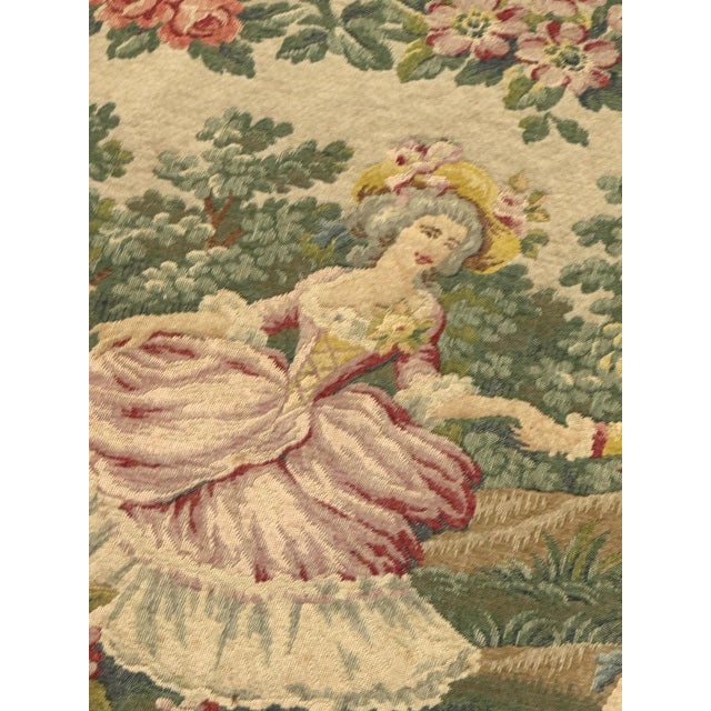 Vintage French Aubusson Style Jacquard Dance Tapestry, 1960s For Sale - Image 9 of 18