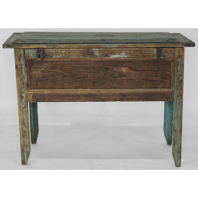 Rustic 20th Century Rustic Lift Top Storage Chest For Sale - Image 3 of 11
