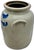 Ourtstanding Antique Large 3 Gallon Size American Blue Hand Decorated Stoneware Butter Churn - Circa 1870s For Sale - Image 15 of 18