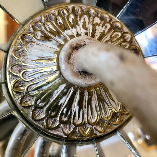 Mid 20th Century Faceted Mirror Sconce For Sale - Image 4 of 7