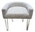Champagne Vanity Chair With Acrylic Legs For Sale