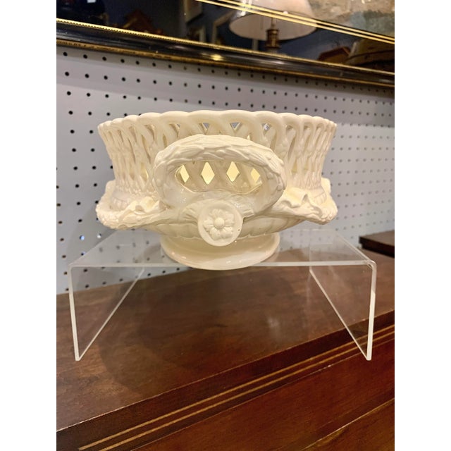 Cream Antique Early 20th Century Wedgwood Creamware Centerpiece For Sale - Image 8 of 13