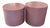 Pair of Vintage 1980’s Rolling Mauve Laminate Drum Side Tables For Sale