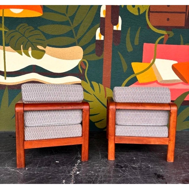 Danish Teak Club Chair Pair For Sale - Image 4 of 11