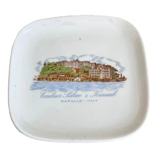 Vintage Hotel Excelsior Palace and Kursaal Rapallo Italy Dish For Sale