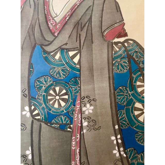 Pair of Japanese Signed Woodblock Prints C. 1910 Pair of rare and large Japanese woodblock prints from the early 20th...