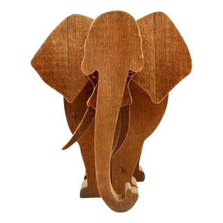 Bottega Michelangeli, Elephant Sculpture, 1970s, Wood For Sale