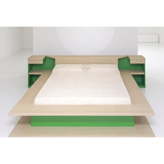 Cream Geometric Double Bed by Dario Nasuti For Sale - Image 8 of 9