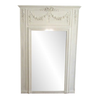 Antique Huge French Trumeau Mirror For Sale