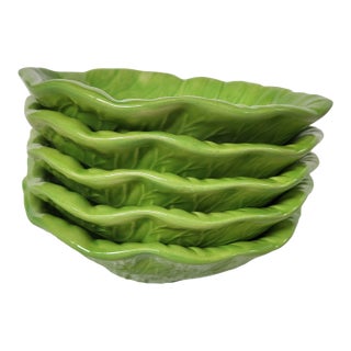 Set of 5 Cabbage Ware Bowls by Holland Mold, 1970s For Sale