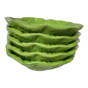 Set of 5 Cabbage Ware Bowls by Holland Mold, 1970s
