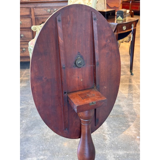19th Century Oval Tilt-Top Pedestal Table For Sale - Image 11 of 12
