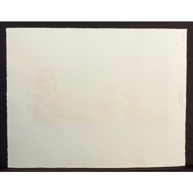 Roger Hebbelinck "Nu Couche #4" Hand Signed Aquatint Etching Unframed Nude For Sale In Denver - Image 6 of 8