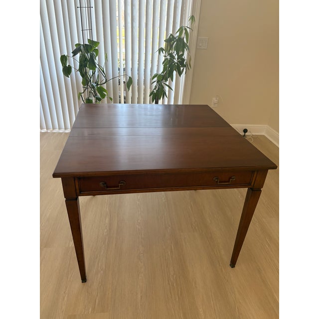 1950s Extensole Desk to Dining Wood Table Transformer Table for Small Space For Sale - Image 16 of 18