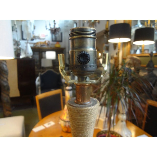 1960s French Rope Table Lamp by Audoux & Minet For Sale - Image 5 of 10