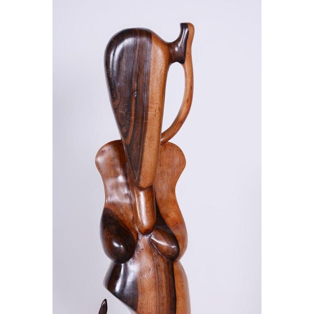 Vintage African Sculpture in Lacquered Wood, 1920s For Sale - Image 9 of 10