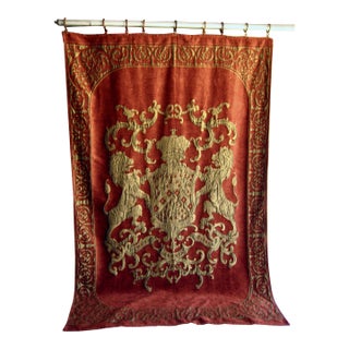 Early 20th Century French Royal Coat of Arm Tapestry For Sale