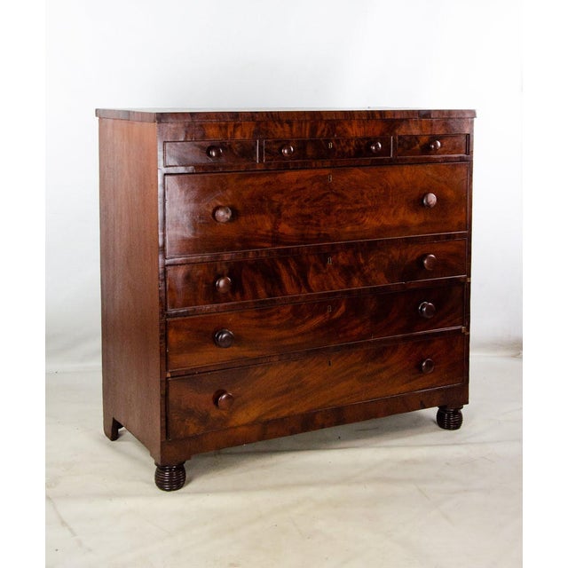 Mid 19th Century Antique American Empire Flame Mahogany Dresser Chairish