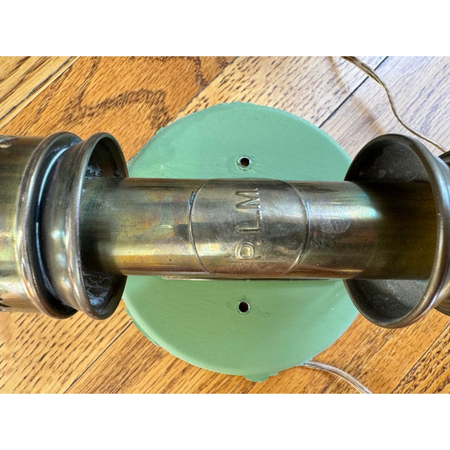 French Antique French PLM Railroad Carriage Brass Wall Sconces - a Pair For Sale - Image 3 of 4