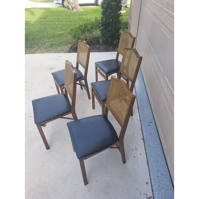 1960s Vintage Mid Century Sears and Roebuck Folding Chairs Set of 5