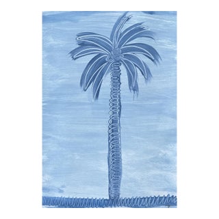 Blue Cove Palm Painting I For Sale