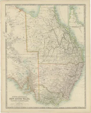 Antique Map of New South Wales, 1865