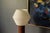 Vintage Sculptural Scandinavian Walnut and Glass Accent Table Lamp For Sale - Image 4 of 15