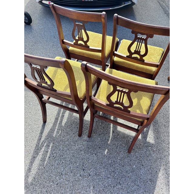 American Early 20th Century Duncan Phyfe Style Tell City Chair Co. Solid Mahogany Lyre For Sale - Image 3 of 12