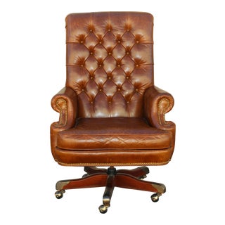 Leather Councill Executive Desk Chair For Sale