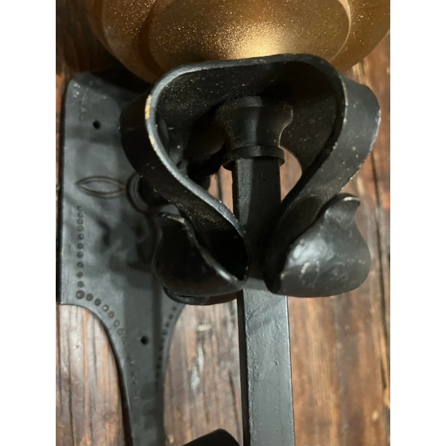 Pair of Spanish Revival Hand-Wrought Iron Wall Sconces, C. 1925–1940 For Sale - Image 9 of 9