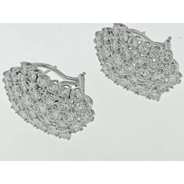 1960s 12 Carat Diamond Cocktail Stud Earrings in 18 Karat White Gold For Sale In New York - Image 6 of 18