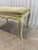 French Provincial Vintage Mid Twentieth Century Country French Provincial Hibriten Chair Co. Off White and Green Bench For Sale - Image 3 of 10