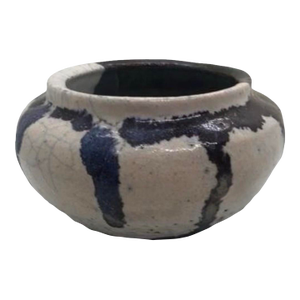 Vintage Studio Pottery Glazed Planter Pot Bowl 3.5” H X 4”—Signed Abstract Art