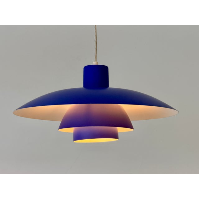 Blue PH 4/3 Pendant Lamp by Poul Henningsen for Louis Poulsen, Denmark, 1970s For Sale - Image 13 of 18