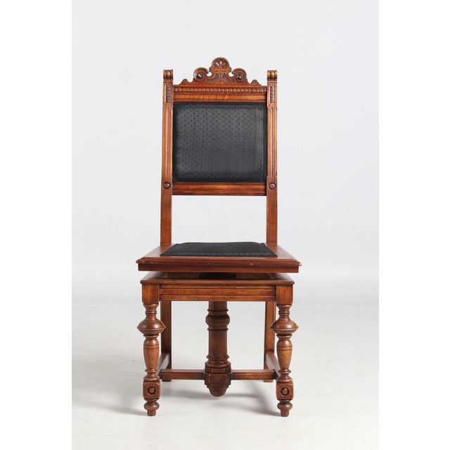 High Adjustable Piano Chair, 1880s For Sale - Image 4 of 14