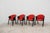 Black Lacquered Wood Chairs with Red Fabric Seats from Pozzi & Verga, 1970s, Set of 4 For Sale - Image 12 of 13