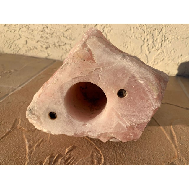 Large Raw Rose-Quartz Crystal Stone For Sale In West Palm - Image 6 of 12