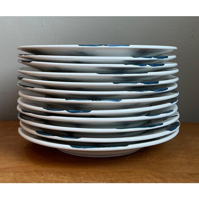 Vintage Penny Morrison Hand Painted Dinner Plates Z- Set of 12 For Sale In West Palm - Image 6 of 12