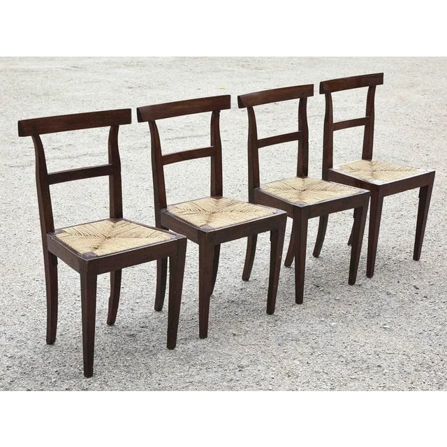 Mid-19th Century Walnut Chairs with Straw Seats For Sale - Image 4 of 18