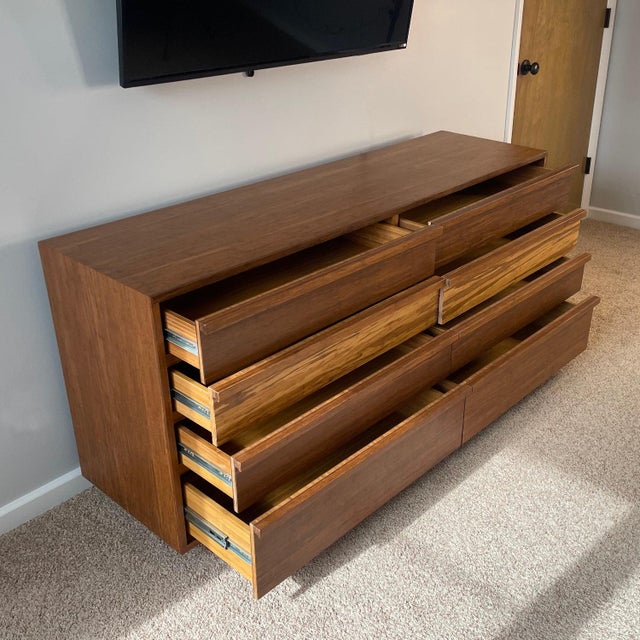 2010s Pre-Owned Greenington Magnolia Sable Sustainable Bamboo Dressers For Sale - Image 5 of 11