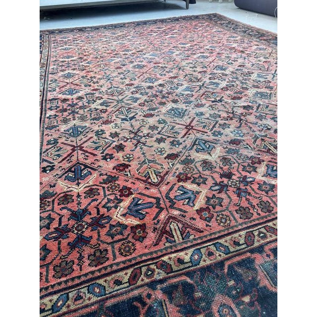 1930s Lattice Mahal Rug - 9' X 12' For Sale In Milwaukee - Image 6 of 12