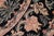 Textile Shabby Chic 1990's Floral Tulip Pak-Persian Black/Tan Wool Round Rug- 8'0'' X 8'2'' For Sale - Image 7 of 9