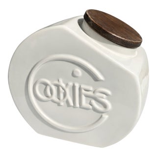 Vintage Mid-Century Ceramic Cookie Jar For Sale