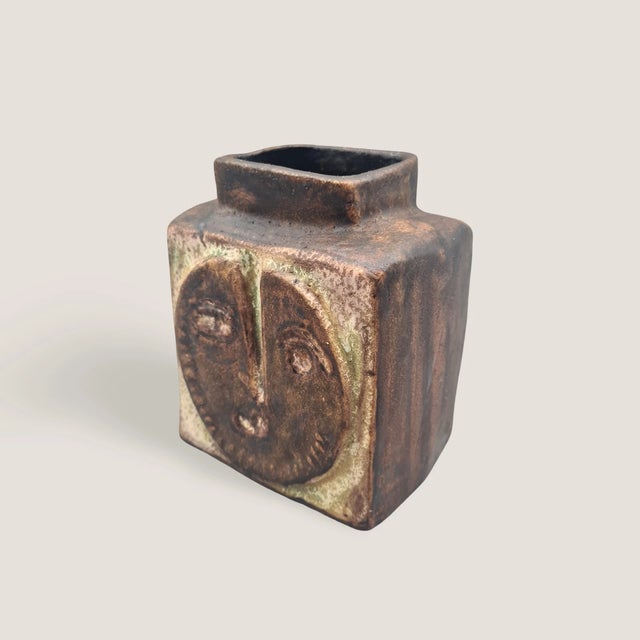 Ceramic Vase with Face Motif by Helmut Schäffenacker, Germany, 1960s For Sale - Image 6 of 18