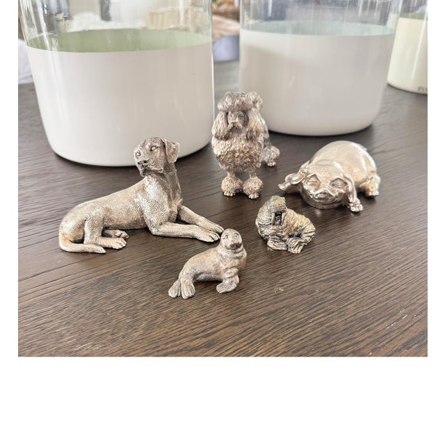 Late 20th Century Magrino Italian Silver Overlay Poodle Figurine For Sale - Image 9 of 10