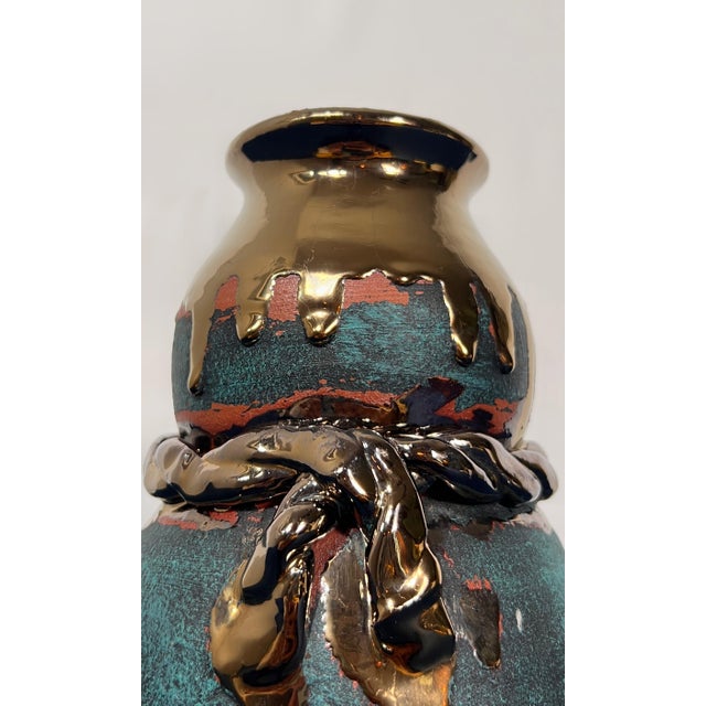 1970s Modernist Italian Brutalist "Corda" Gourd Vessel For Sale - Image 5 of 10